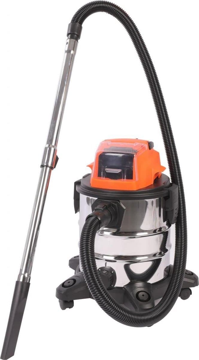 Natte en Droge Accu Stofzuiger 20 V met Roestvrijstalen Reservoir - 20 Liter Capaciteit — afbeelding 1