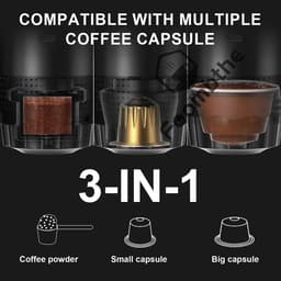 Draadloos Elektrisch - Portabele Espresso Koffiemachine - 3-in-1 Capsule en Poeder - Koffiemaker - Voor Reizigers en Kampeerders — thumbnail 2