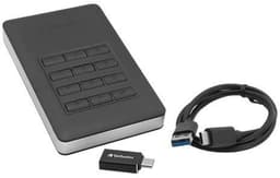 Draagbare Harde Schijf 1TB met AES 256-bits Beveiliging en Ingebouwd Toetsenblok — thumbnail 2