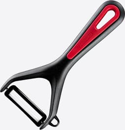 Westmark Gallant dunschiller met keramisch mes zwart en rood 15x6.9x1.8cm — thumbnail 1