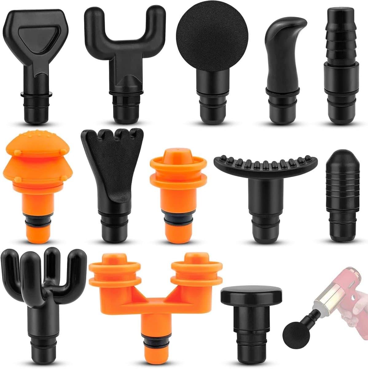 Massage gun accessoires set met 13 opzetstukken - veelzijdige massagekoppen - voor ontspanning van spieren - ShopVlot — afbeelding 1