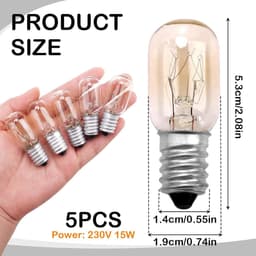 E14 15W zoutlamp - Dimbaar - Warm wit 2700K - Ideaal voor oven en koelkast - SnelShoppen — thumbnail 4