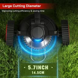 Elektrische grasmaaier - Snoer maaier - Gazon onderhoud - Compact ontwerp - 145 cm snijbreedte - Groen — thumbnail 3