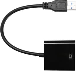 USB naar VGA Adapter - Converter Externe Display - Beeld Uitbreiden - Plug and Play - 5 Gbps - Zwart — thumbnail 2
