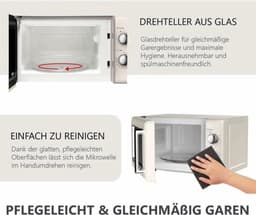 Magnetron – Retro Magnetron – Microwavemagnetron – Keukenmagneetoven – Mini Magnetron – 20 Liter Inhoud – 700 Watt Vermogen — thumbnail 3