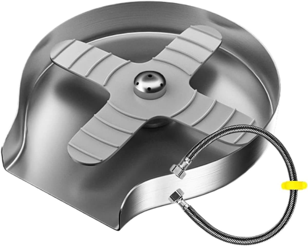 Gootsteenbekerwasser - Glazen spoeler Bekerreiniger - Keuken schoonmaken - Snelle automatische reiniging - 125 cm - Zilver — afbeelding 1