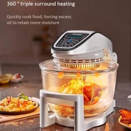 Halogeen Airfryer - Heteluchtfriteuse Oven - Gezond Koken - 10 Slimme Presets - 10 Liter - Wit — thumbnail 5