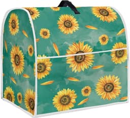 Mixerhoes Keukenapparaat - Keukenmachine Cover Organizer - Keuken Organiseren - Met Opbergvakken - 37.5x27.5x43.5 cm - Zonnebloem Groen — thumbnail 1