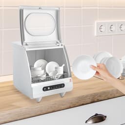 Mini Vaatwasser - Compacte Afwasser - Snel Servies Wassen - Met Fruitfunctie - 5 Liter Tank - Wit — thumbnail 3
