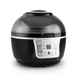 Klarstein VitAir heteluchtfriteuse, 1400 watt, vetvrij frituren + bakken + grillen + roosteren, halogeen-infrarood-verwarmingselement, automatisch, antiaanbaklaag, zwart — thumbnail 1