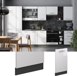 Vaatwasserfrontpaneel - Keukenfront Paneel - Keuken Inrichten - Hoogglans Afwerking - 45 cm Breed - Wit — thumbnail 3