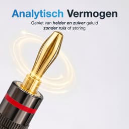 Qost - Banaanstekker - 8 Stuks - Gold Plated - Banaan Stekker - Luidspreker Stekker – Voor Versterker & Speakers — thumbnail 2