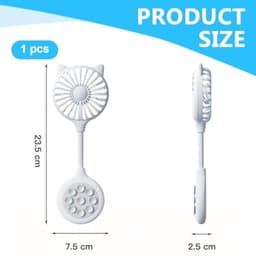 Mini-ventilator USB-oplaadbaar met 3 snelheden en zuignappen voor telefoon en tafel — thumbnail 2