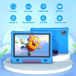 SnelShoppen - Kindertablet 10 Inch Android 12 met 3GB RAM, 64GB Opslag, IPS HD Scherm, Educatieve Apps en Speelmodus voor Kinderen — thumbnail 3