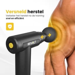 SnelShoppen - Mini Massage Gun - Massage Pistool voor Spierherstel - Inclusief 4 Opzetstukken en Adapter - 6 Snelheidsstanden - Professioneel Massage — thumbnail 3