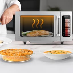 Magnetron Flat Interior - Magnetron Oven - Snel Garen - Geen Draaiplateau - 25 Liter - Roestvrij Staal — thumbnail 3