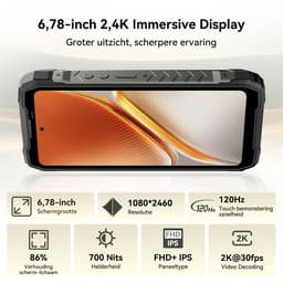 Blackview ROCK 5 - AI Robuuste Smartphone - 4G - 36GB RAM - 256GB ROM - Android 16 - 20000mAh - 6.56 inch - Robuuste Telefoon - 108MP + 20MP Nachtzicht - IP68 Waterdicht - NFC - GPS - Geel — thumbnail 2