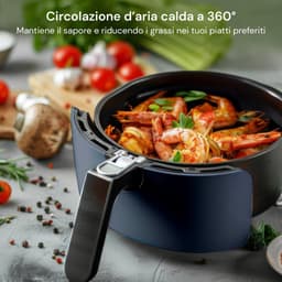 Heteluchtfriteuse - Airfryer Keuken - Gezond Koken - 360 Graden Luchtcirculatie - 5 Liter - Blauw — thumbnail 3