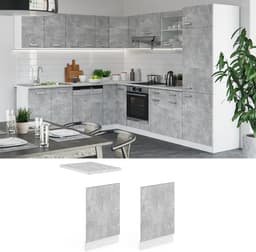 Vaatwasmachine frontpaneel - Keukenfront - Keukenopslag - Verstelbare poten - 45 cm breed - Betonlook — thumbnail 3