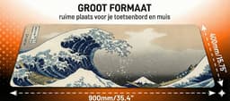 Olivivo® Muismat Grote Golf - Gaming Mousepad XXL - Onderlegger - Grote Muismat - 90x40 CM - Bureaulegger - Toetsenbord - Anti Slip - Waterproof - Desktop mat — thumbnail 2