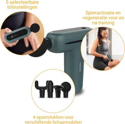 Mini Massagepistool - Spier Stimulator - Spierherstel Na Training - Slimme Modus Automatisch - Compact Lichtgewicht - Zwart — thumbnail 5