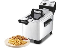 Semi-professionele Friteuse - Olie Frituurpan - Frietjes Bakken - Koude Zone Technologie - 3 Liter - Geborsteld RVS