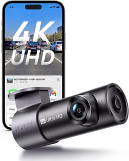 Dashcam voor auto - Zwart - 9,3 x 4,6 x 4,3 cm - 4K Ultra HD Mini Dashcam met Nachtzicht en Wi-Fi - Voor Voertuigbewaking — thumbnail 1