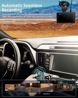 Dashcam voor auto - Zwart - 3 inch IPS-display - 2,5K QHD-camera met Nachtzicht en 170° Groothoeklens — thumbnail 4
