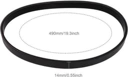 Aandrijfriem Rubber 14mm Breedte - Gesloten Lus - 490mm Omtrek - Compatibel met Qualcast M2E1032M/M2E1232M - Duurzaam - Slijtvast - Grasmaaierriem — thumbnail 5
