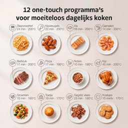 Airfryer Dubbel - Hete Lucht Oven - Gezond Koken - Twee Manden Tegelijk - 11 Liter - Zwart — thumbnail 4