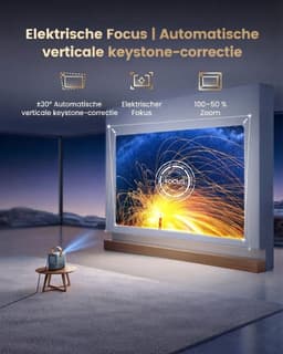 Lìon® Mini Beamer - Beamer - Projector - Zilvergrijs - 8cm x 11cm x 18cm — thumbnail 2
