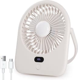 Solvix tafel ventilator geluidloos - Draagbare Tafelventilator - Donkergroen - Oplaadbare 1200mAh Batterij - 5 Snelheden - Voor Kantoor, Thuis en Kamperen — thumbnail 3