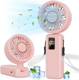 Solvix tafel ventilator geluidloos - Draagbare Ventilator - Zwart - 6000 mAh Accu - 5 Snelheden - Voor Thuis en Buiten — thumbnail 4