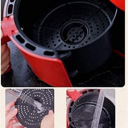 Mini Luchtfriteuse - Elektrische Frituurpan - Snelle Maaltijden - Dubbele Draaiknop Bediening - 2L Capaciteit - Multicolor — thumbnail 4