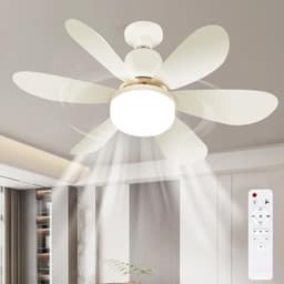 LISM-Een hanglamp met ingebouwde ventilator, een stille LED-plafondventilator met geïntegreerde verlichting en afstandsbediening, Geschikt voorzien van 3 dimstanden, 3 windsnelheden en een timerfunctie. — thumbnail 1