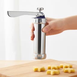 Koekjesmaker Machine - Bakgereedschap Set - Zelf Koekjes Maken - Roestvrij Staal - 20+ Vormen - Zilverkleurig — thumbnail 2
