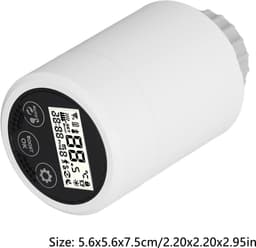 Slimme Thermostaatkraan - Radiatorregelaar - Temperatuur Regelen - Wekelijks Programmeerbaar - M30x15 mm - Wit — thumbnail 5