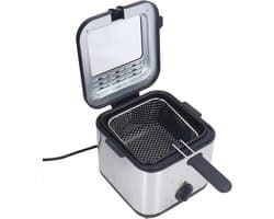 Elektrische Friteuse - Frituurpan - Gezinsmaaltijden Bereiden - Snelle Gelijkmatige Garing - 25 L - Zilver