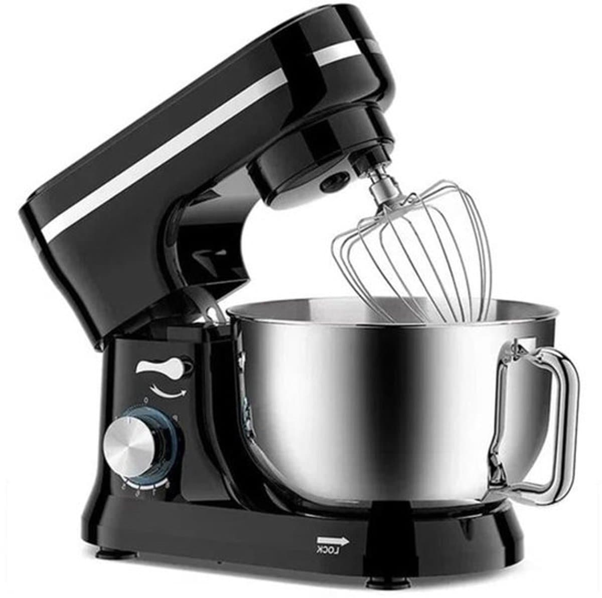 Keukenmixer - Keukenmachine - Foodprocessor - Keukenrobot - 1000W – 8 Snelheden – 4.5L Roestvrijstalen Kom – Elektrische Foodmixer - Zilver — afbeelding 1