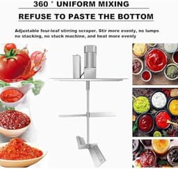 Elektrische Keukenmixer - Roestvrijstalen Mixer - Grote Hoeveelheden Mengen - Drielaagse Bodem - 25L - Zilver — thumbnail 3