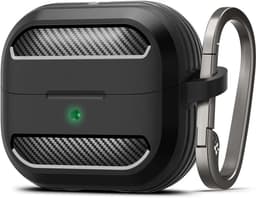 Spigen Rugged Armor Hoesje Geschikt voor Samsung Galaxy Buds 3 / 3 Pro Zwart — thumbnail 1