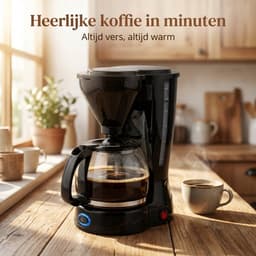 Koffiezetapparaat Filterkoffie 1,5L - Koffiemachine met Herbruikbare Filter - Automatische Uitschakeling - 800W — thumbnail 4