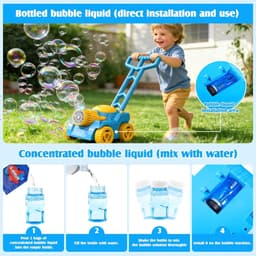 SnelShoppen - Bubble Machine voor Peuters - Automatische Bellenblaasmachine in Grasmaaier Design - Ideaal voor Buiten Speelplezier - Perfect voor Verj — thumbnail 3