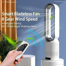 Flolife - Bladloze Ventilator - Koeling 220V – 8 Windsnelheden, Timer, Afstandsbediening, LED-Display, Stille Airconditioner voor Thuis — thumbnail 3