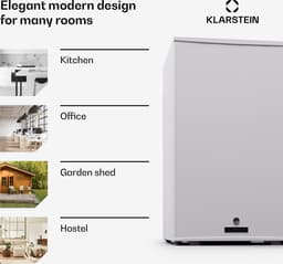 Klarstein Mini-Koelkast koelkast, mini koelkast met glazen deur, 68L voor drankjes, snacks & cosmetica, koelkast klein & geruisloos, regelbare schappen, kleine skincare koelkast huidverzorgingsproducten medicijnen - Minibar - 2L 35 dB 65W — thumbnail 4