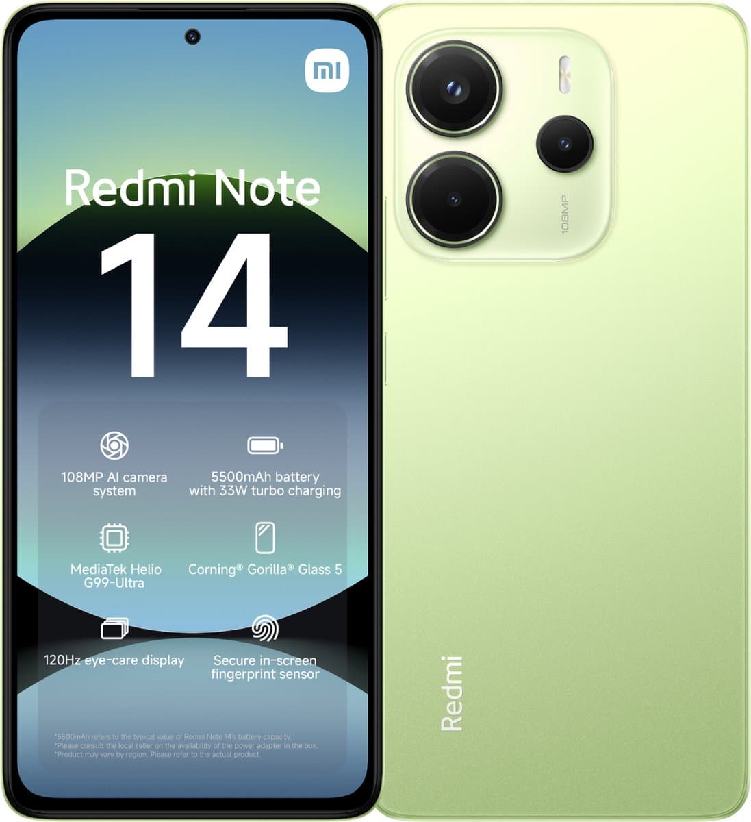 Smartphone-Redmi Note 14-6GB+128GB-Groen — afbeelding 1