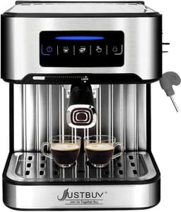 Espresso Koffiemachine, Compact Ontwerp, Melkopschuimfunctie, Lichtgrijs — thumbnail 1
