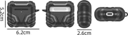 Telestore - Hoesje geschikte voor AirPods 4 / AirPods 5 - TPU hybride zwart hoesje Beschermhoes - Shockproof AirPods 4 / 5 Cover - AirPods 4 / 5 Hoesje - Geschikt voor Apple Airpods 4 en Airpods 5- zwart - hard en TPU cover — thumbnail 2