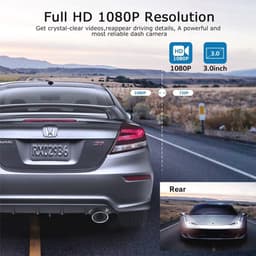 Dashcam Voor- en Achtercamera 1080P Full HD | Dubbele Camera met Nachtzicht en Bewegingsdetectie — thumbnail 5
