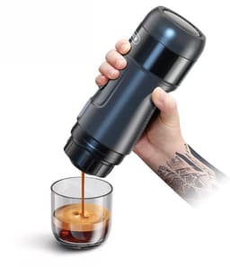 HiBREW H4A-kit 80W draagbare autokoffiezetapparaat met standaard, DC 12V 15 bar extractie, warm / koud 3-in-1 capsule-koffiezetapparaat - zwart — thumbnail 1